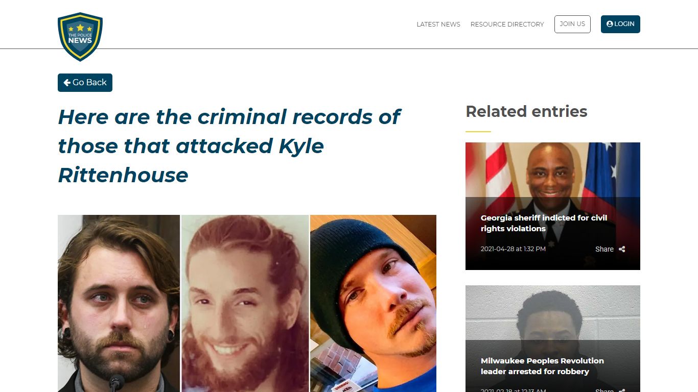 Here are the criminal records of those that attacked Kyle Rittenhouse